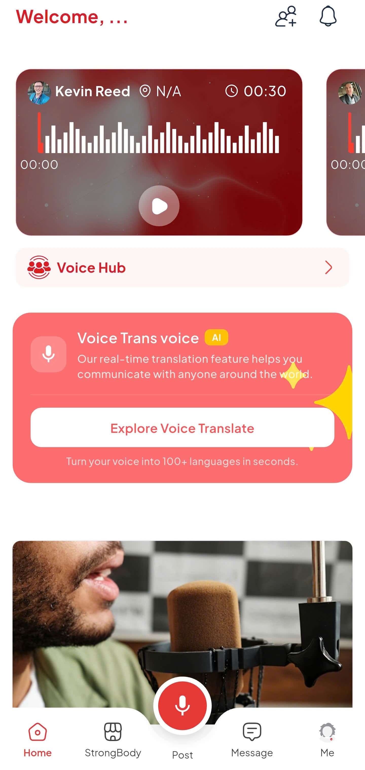 MultiMe AI App-Oberfläche