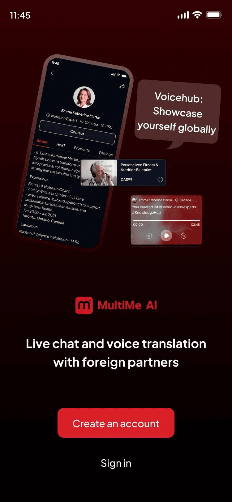 MultiMe AI onboarding screen 3